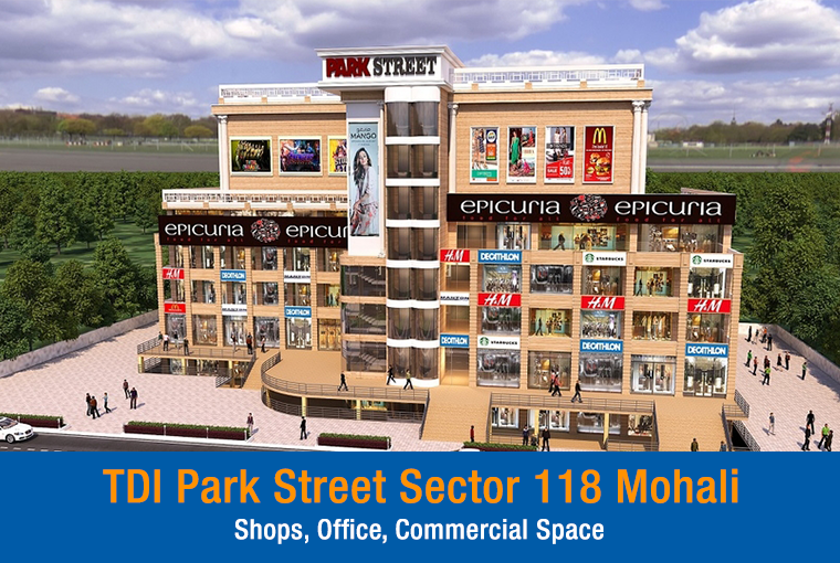 TDI Park Street Sector 118 Mohali, Shops, Office, Commercial Space
