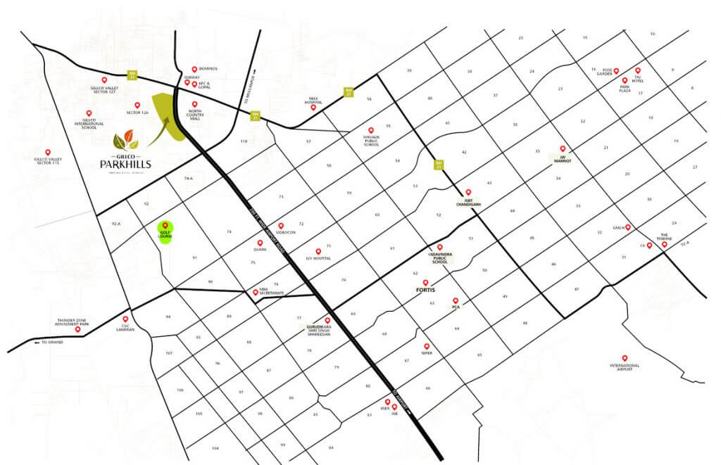 Gillco Parkhills Mohali Location Map