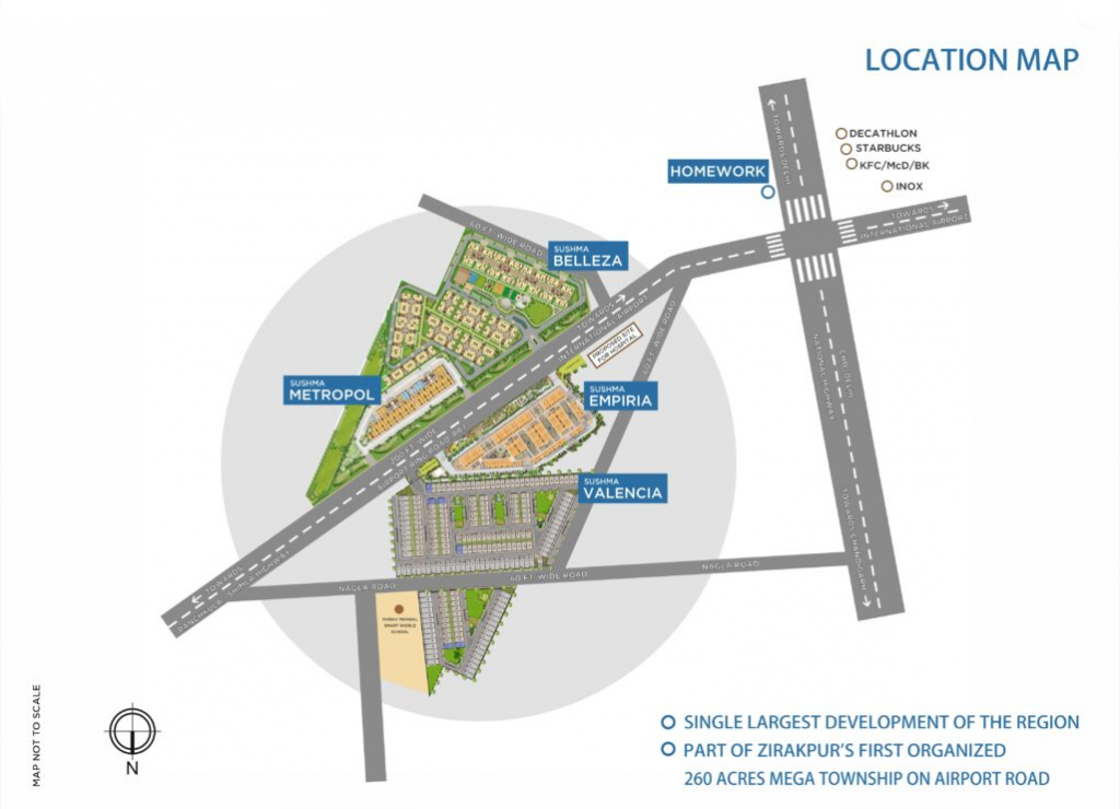 Sushma Belleza Location Map